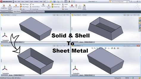 solidworks convert to sheet metal tutorial|solidworks sheet metal conversion tool.